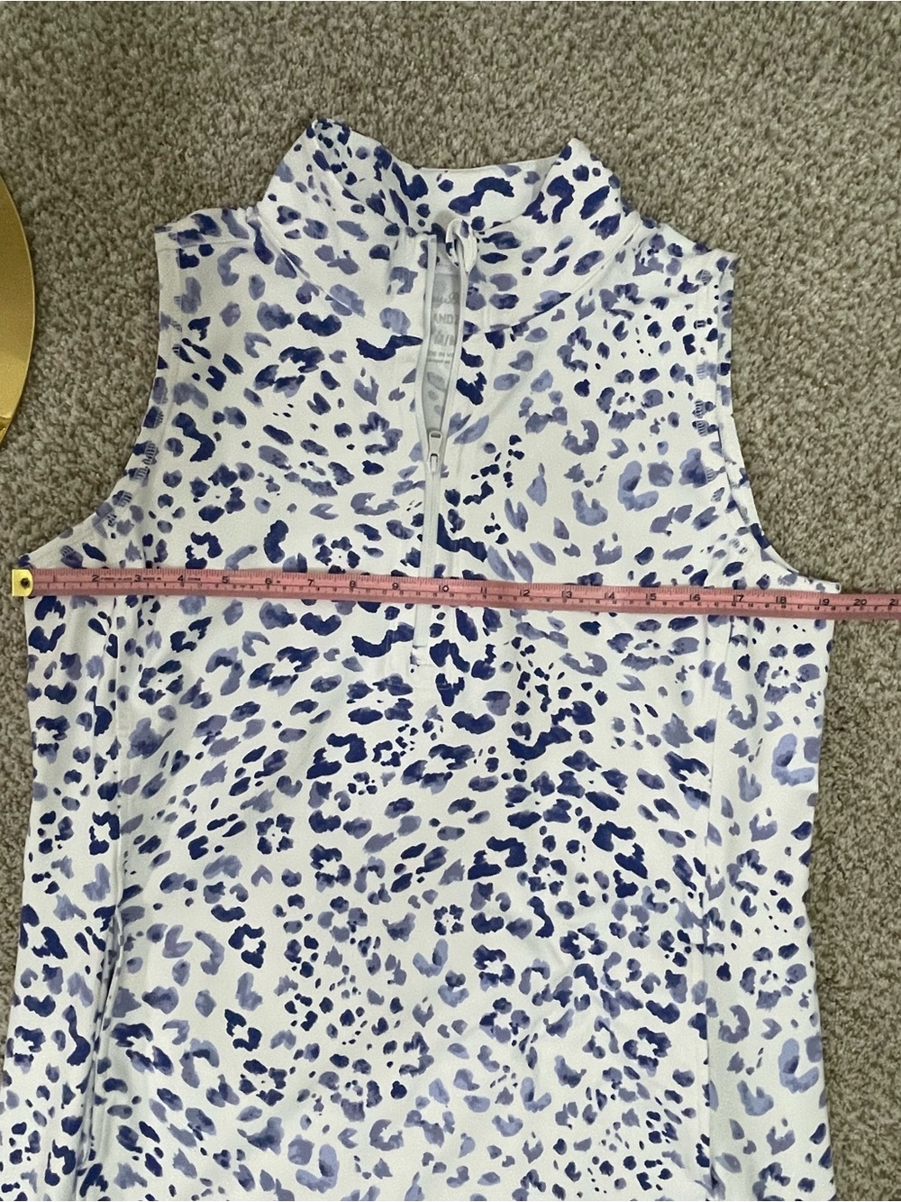 Tommy Bahama IslandZone Golf Dress Blue Leopard Print Stretch - Picture 9 of 10
